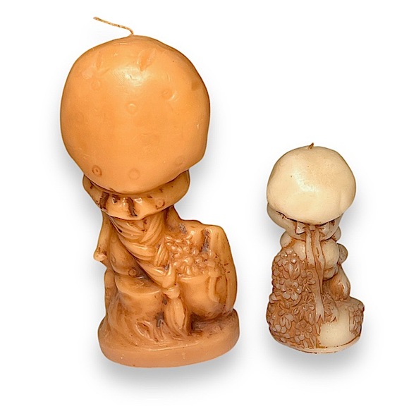 Vintage 1970’s Hallmark Holly Hobbie 2 Piece Collectible Candle Set Never Burned - Picture 5 of 8